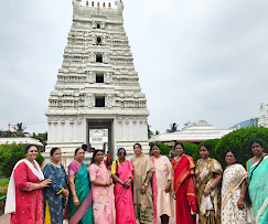 Ladies group at a South Indian temple
