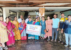 Sneha Holidays group at hotel reception